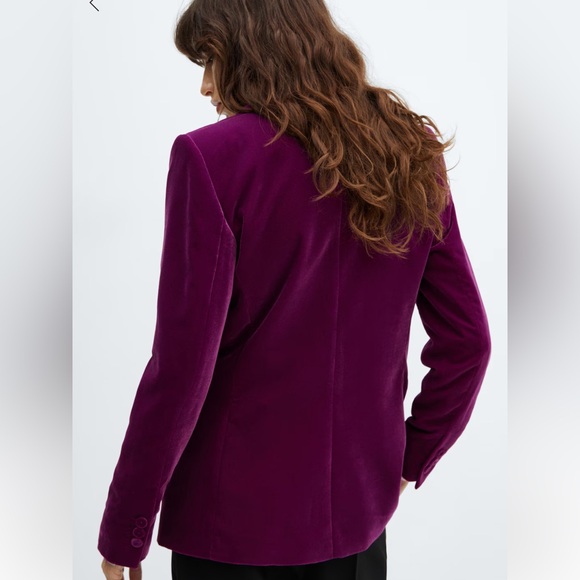 Mango Rich Purple Women's Blazer - Picture 3 of 9
